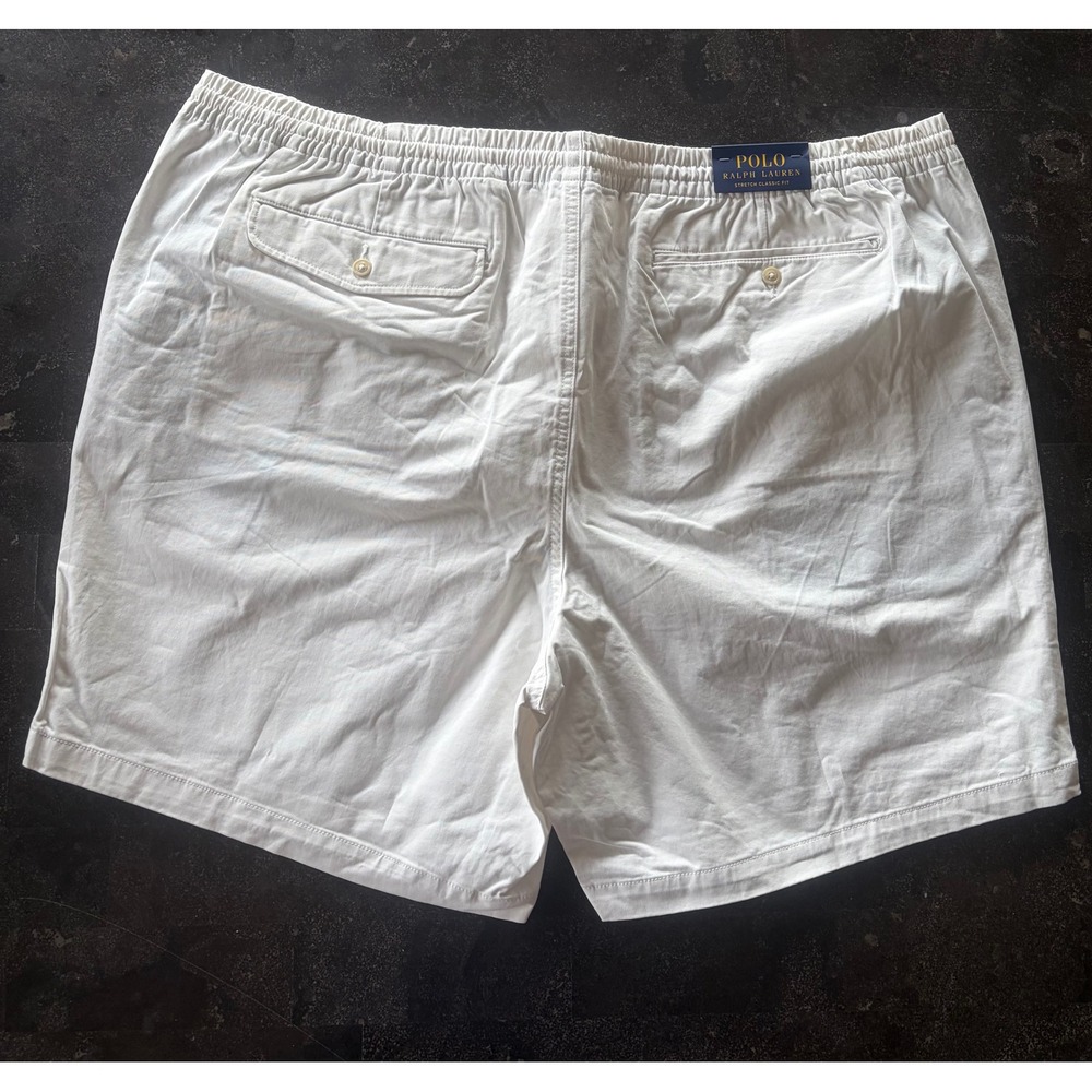 Polo Ralph Lauren Mens 4XB White Stretch Classic Fit Shorts Big Tall New Resort - Picture 2 of 7